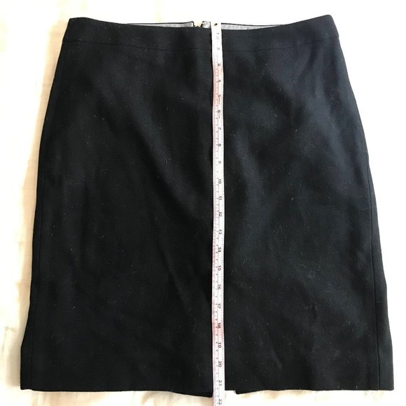 J Crew pencil skirt, sz 8. Black wool. - Picture 2 of 5